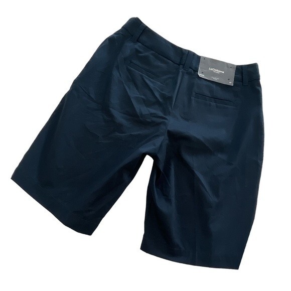 NWT Liz Claiborne Navy Stretch Bermuda Shorts Size 4P - Picture 1 of 8